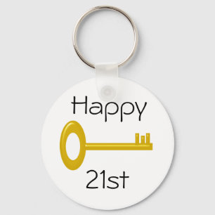 21ème porte-clés heureux d'anniversaire