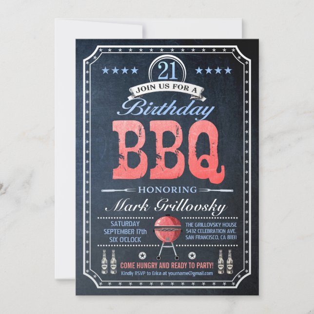 21ème Tableau des invitations | de BBQ (Devant)