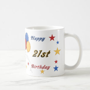 21ème tasse heureuse d'anniversaire