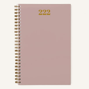 222 Journal des numéros d'ange Dusty Rose & Gold