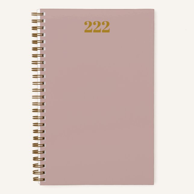 222 Journal des numéros d'ange | Dusty Rose & Gold (Recto)