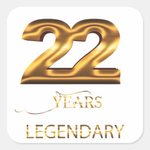 22 ans autocollant légendaire