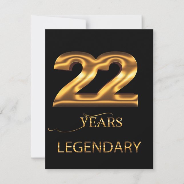 22 ans carte légendaire (Devant)