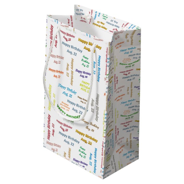 22 août Sac cadeau d'anniversaire (Dos Angle)