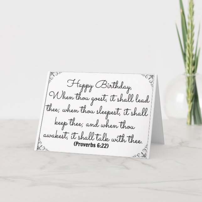 22 juin Bible carte d'anniversaire avec verset Pro (Devant)