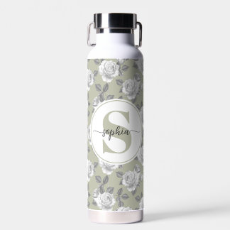 22 oz.Rose Jardin Monogramme Sage Green Bouteille 
