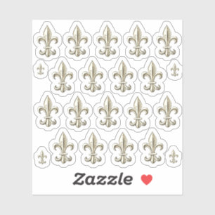 22 Par Sticker Élégant Vintage Fleur de Lis
