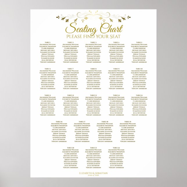 22 Tableau simple Mariage blanc or (Devant)
