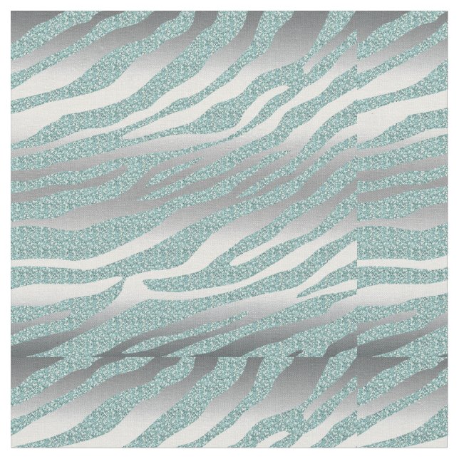 232 Zebra Parties scintillant Motif en tissu bleu  (Fermer)