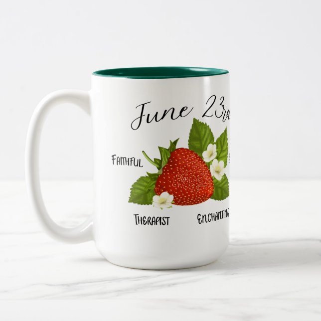 23 juin Anniversaire Personnalité Mug (Gauche)
