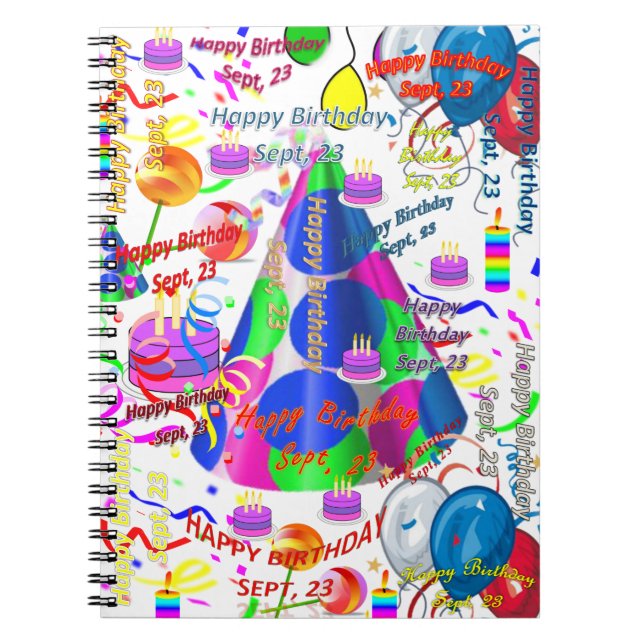 23 septembre Carnet d'anniversaire Sept, (Devant)