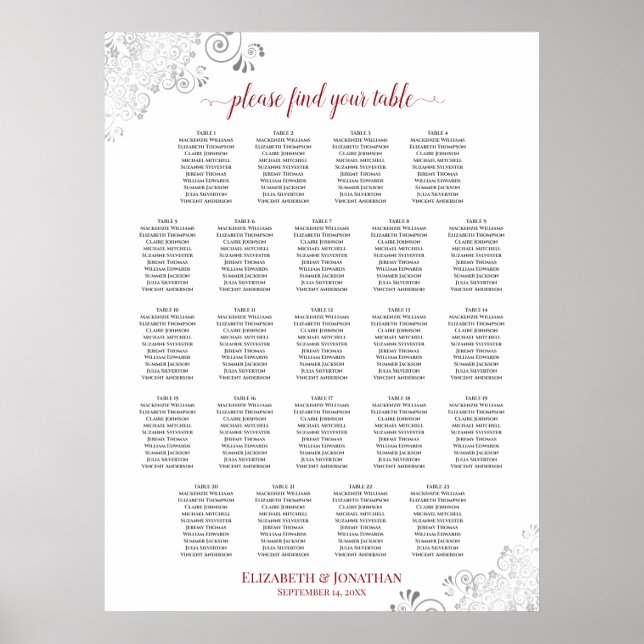 23 Tableau Lacy Mariage Argent Plat Rouge (Devant)