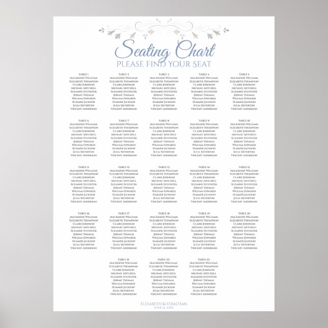 23 Tableau Mariage bleu et gris (Devant)