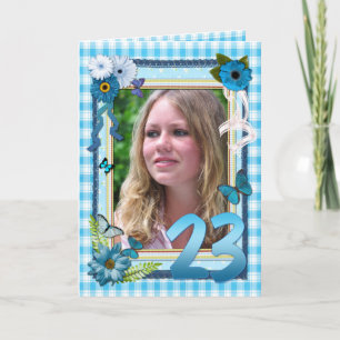 23e carte photo pour un anniversaire