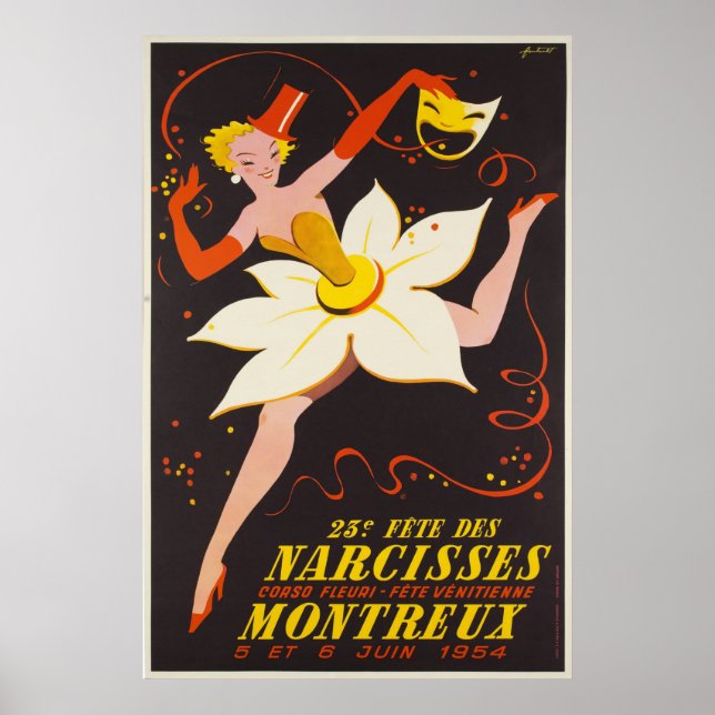 23e Fête des Narcisses, Montreux, Poster Annonce V (Devant)