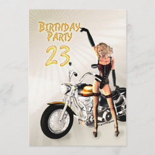 23ème Invitation de fête d'anniversaire