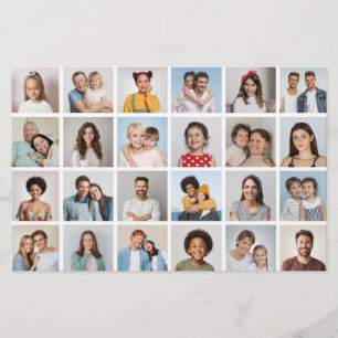 24 Collage Photo Carte/Flyer Editable Couleur