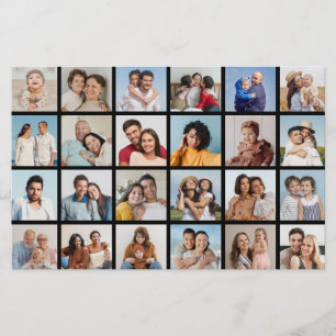 24 Collage Photo Carte/Flyer Editable Couleur
