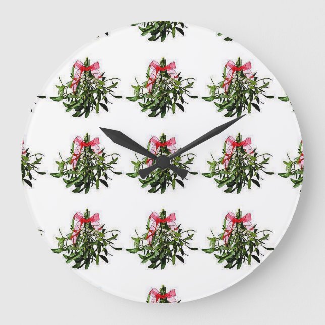 24 HEURES PAR JOUR "MISTLETOE" HORLOGE (Recto)