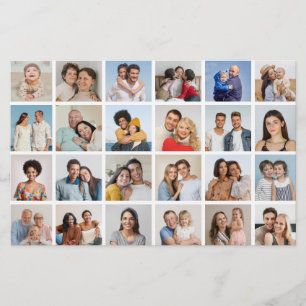 24 Photo Collage de couleur modifiable Carte/Circu