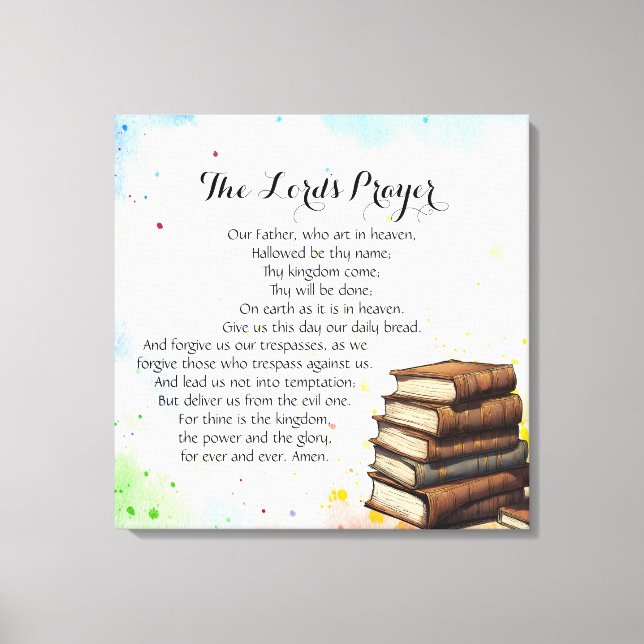 24 x 24 La toile de prière du Seigneur Imprimer (Recto)