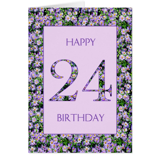 24e anniversaire de marguerites violettes (Devant)
