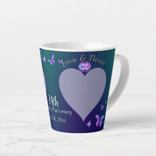 24e anniversaire du Mariage Mug latte bleue