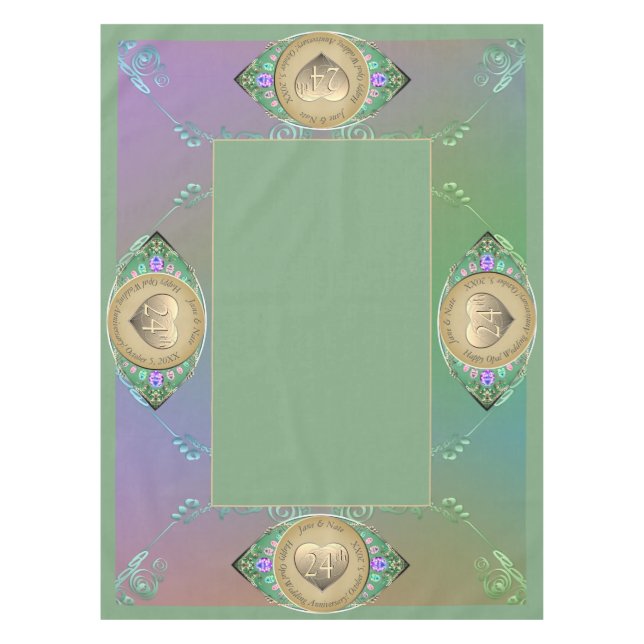 24e anniversaire du Mariage Opal Nappe (Devant)