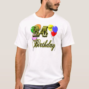 24ème T-shirt heureux d'anniversaire