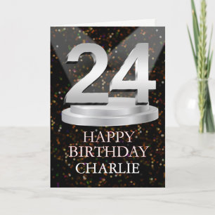 24th Birthday Spotlights Ajouter une carte de nom