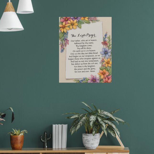 24x30 Poster de prière du Seigneur Imprimer (Salon 1)