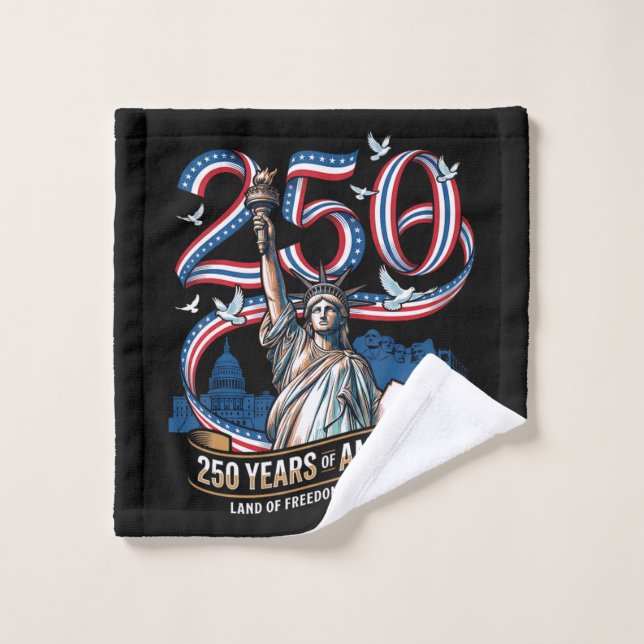 250 Ans Anniversaire Amérique 1776 2026 (Gant de toilette)