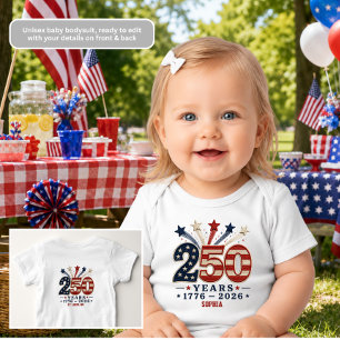 250 Ans Bébé Body Personnalisé America