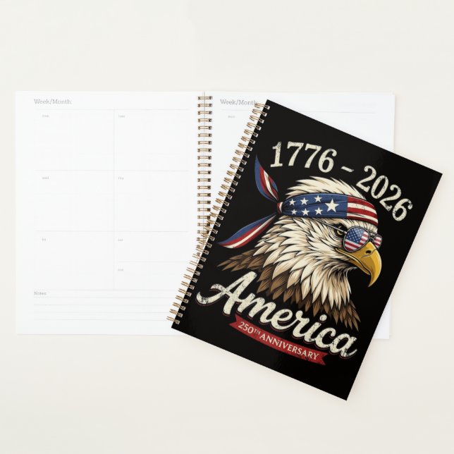 250 ans d'Amérique 1776 2026 Aigle Vintage (Devant avec enveloppe)