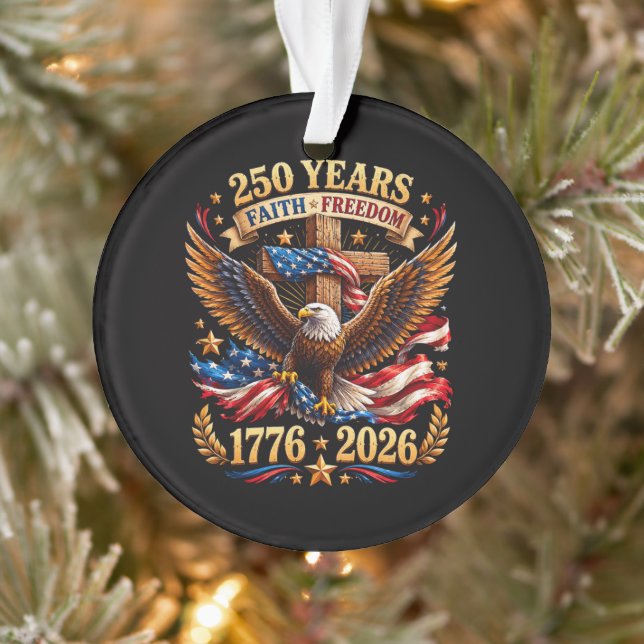 250 Ans de Foi Liberté Aigle Patriotique (Arbre)
