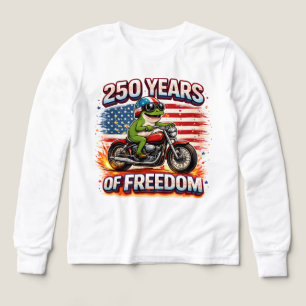 250 Ans De Liberté Grenouille Motarde Patriotique 