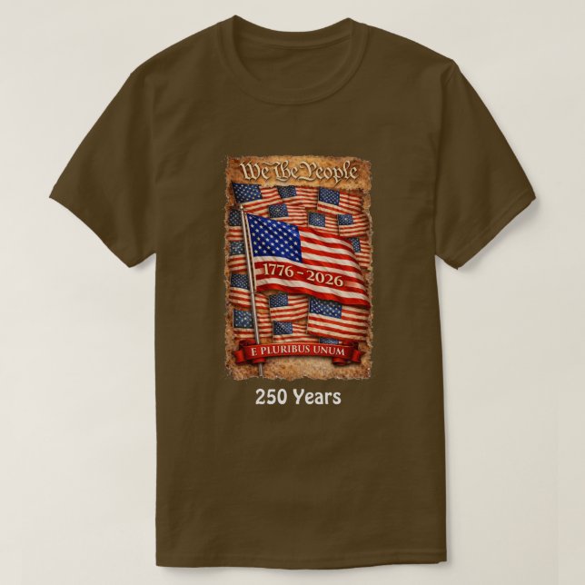 250 Ans États-Unis -4 T-Shirt (Design devant)