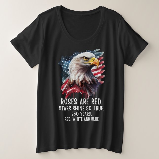250 Ans Rouge Blanc & Bleu Patriotique (Design devant)