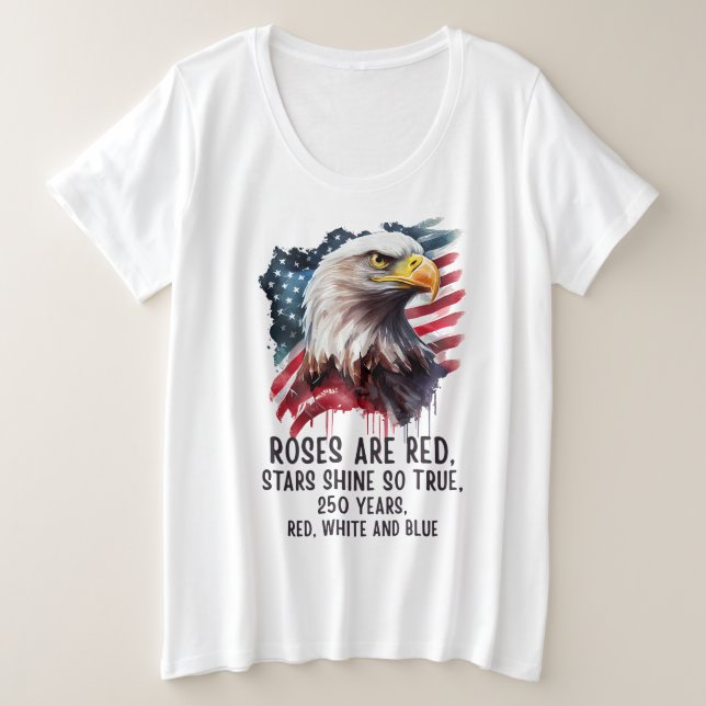 250 Ans Rouge Blanc & Bleu Patriotique (Design devant)