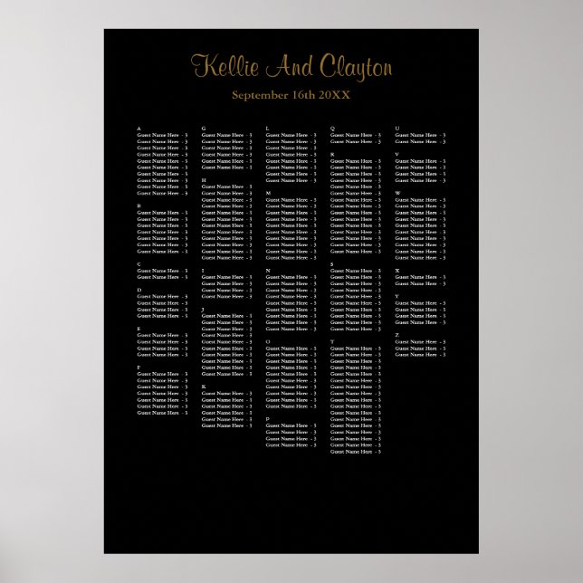 250+ Tableau simple de sièges Mariages (Devant)