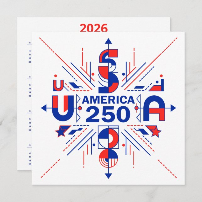 250e anniversaire de Calendar America (Devant / Derrière)