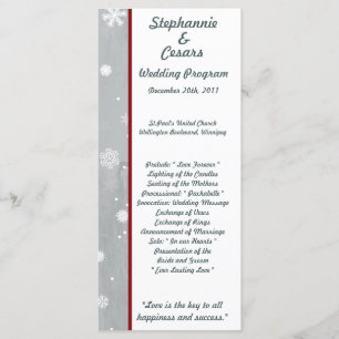 25 4x9 Programme de mariage Arbre blanc