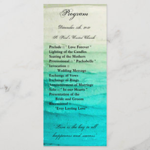 25 4x9 Programme de mariage Ombre Blue Frosting