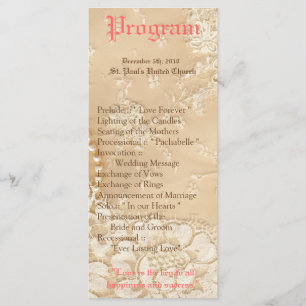 25 4x9 Programme de mariage Pays dentelle Victoria