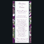 25 4x9 Programme de mariage Peacock/Fleurs sur Bra<br><div class="desc">Cet ensemble de 25 adorables programmes de mariage est un complément parfait à toute réception de mariage ou de fête. Ils sont imprimés à une taille de 9" x 4" sur le stock de carte de poids de 100 lb blanc brillant et brillant. Ceux-ci viennent en séries de 25. Nous...</div>