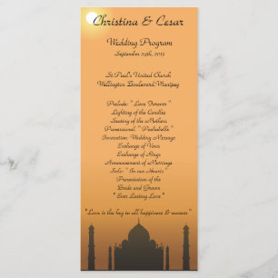 25 4x9 Programme de mariage Taj Mahal Sunset Orang