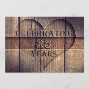 25 ans anniversaire mariage invitations uniques