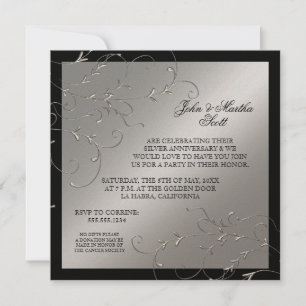 25 ans de fête, 25e anniversaire Invitation