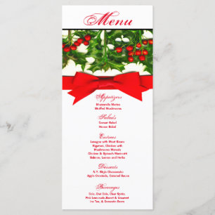 25 Cartes de menu Baughs Holly Berry Bales de Noël