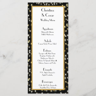 25 Cartes de menu brillant lumière d'été sur Black